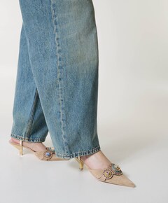 dames slingbacks beige