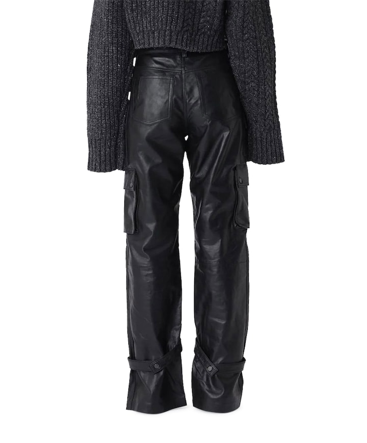 Marie Leather broek zwart