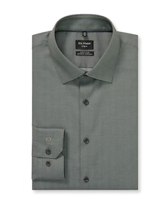 Heren overhemd lange mouw groen