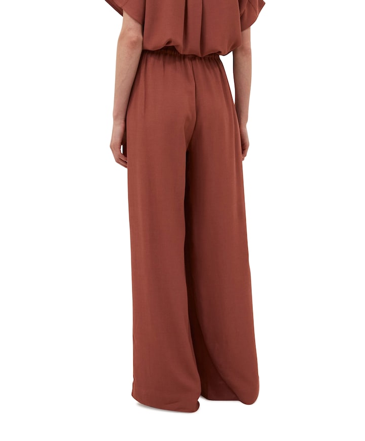 benji viscose dames broek brique