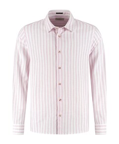 Heren overhemd lange mouw paars