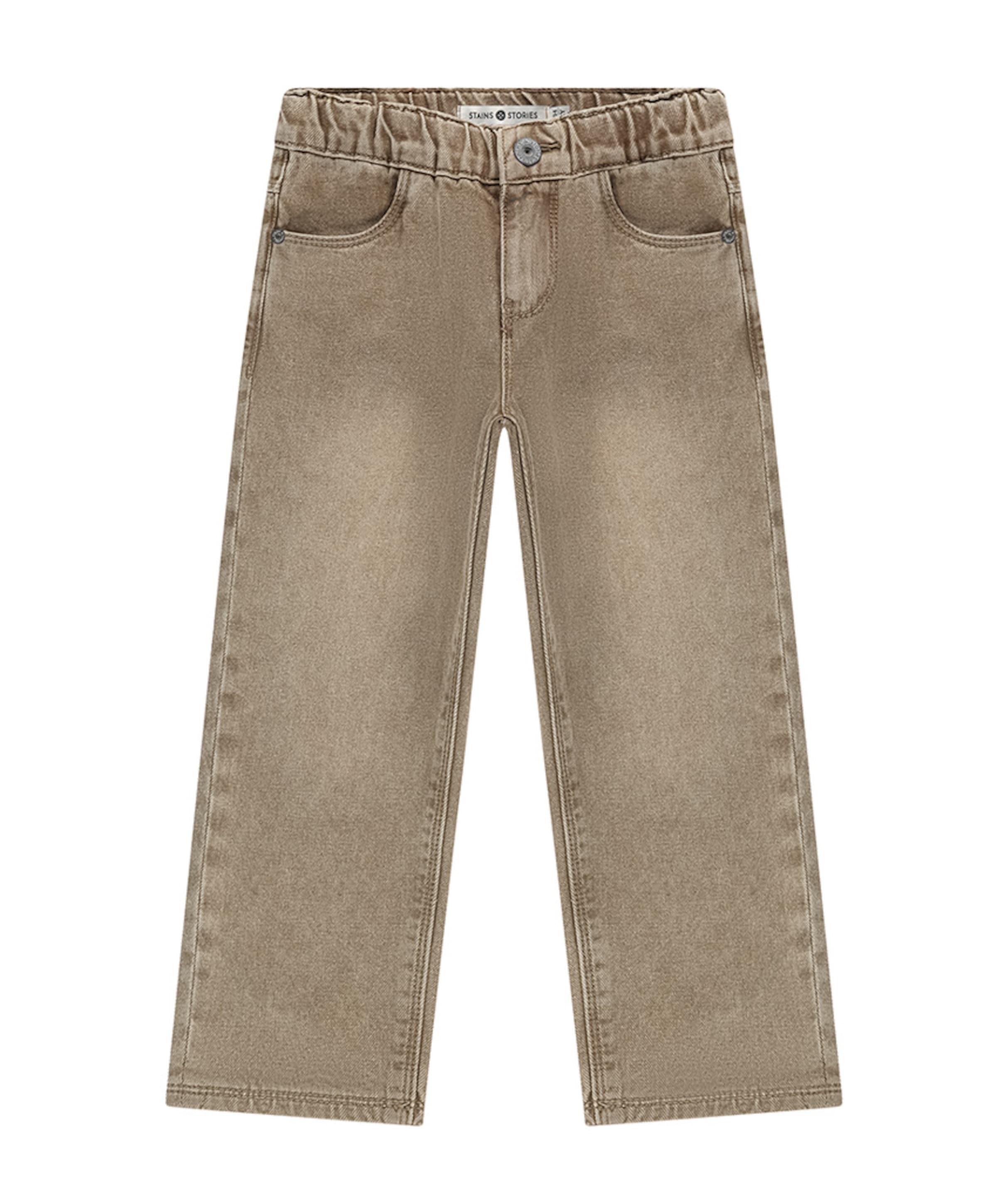 Wide Fit jongens jeans beige