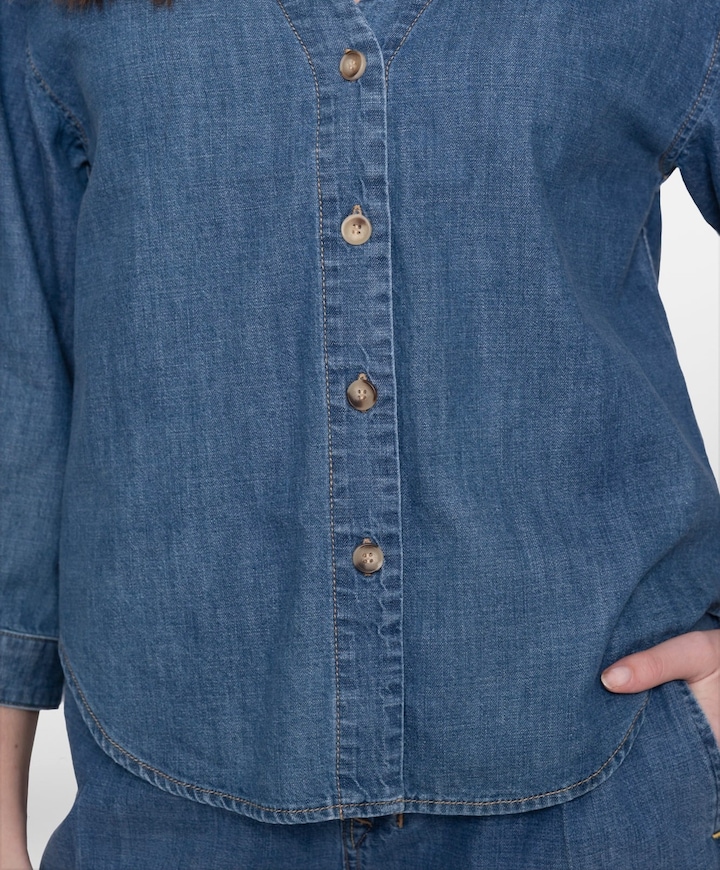 Dames blouse blauw
