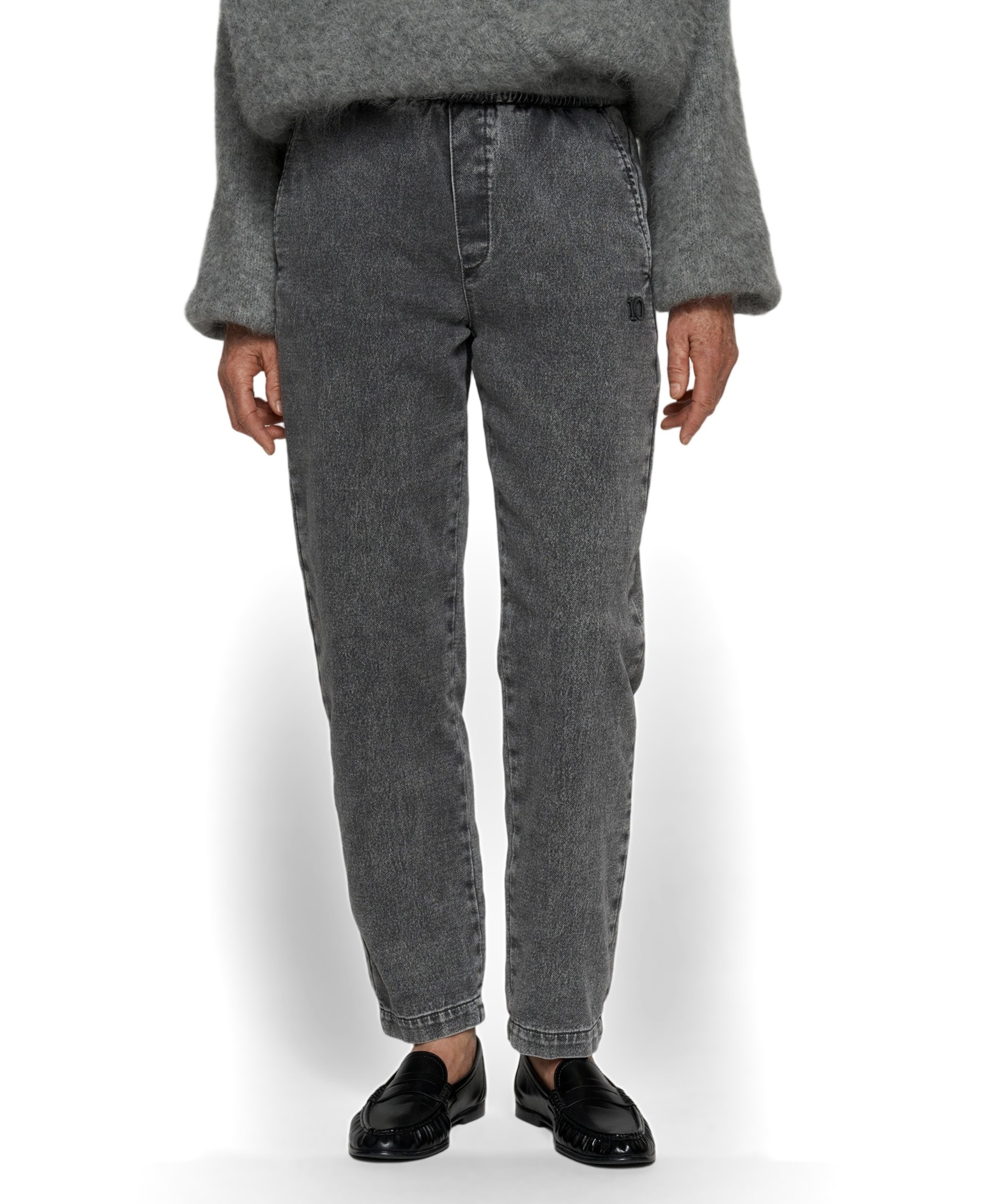 easy jog denim dames broek zwart