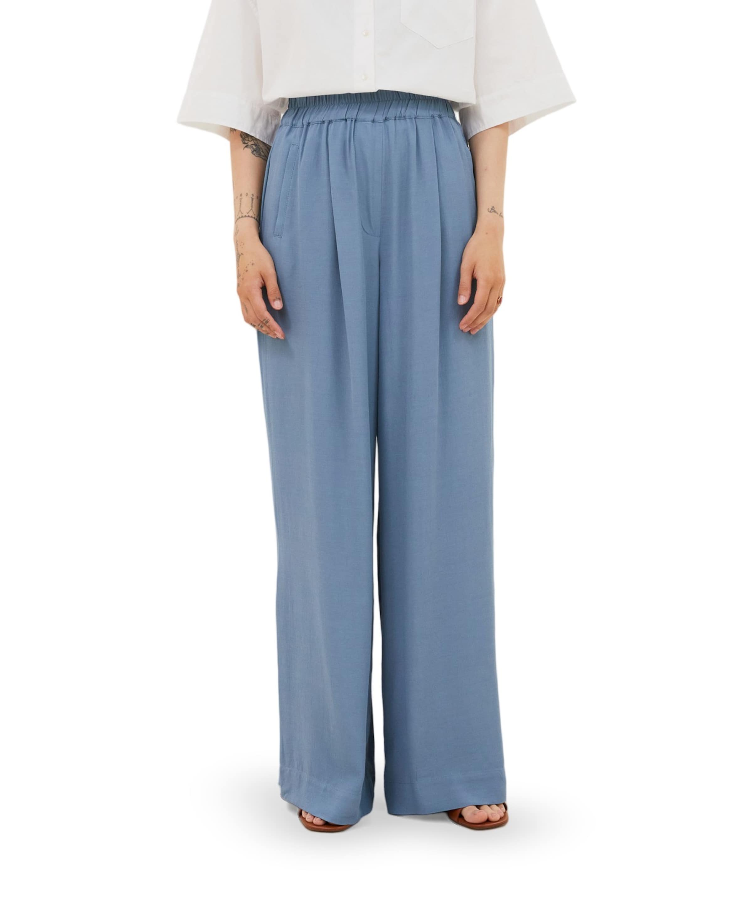 benji viscose pants dames broek blauw