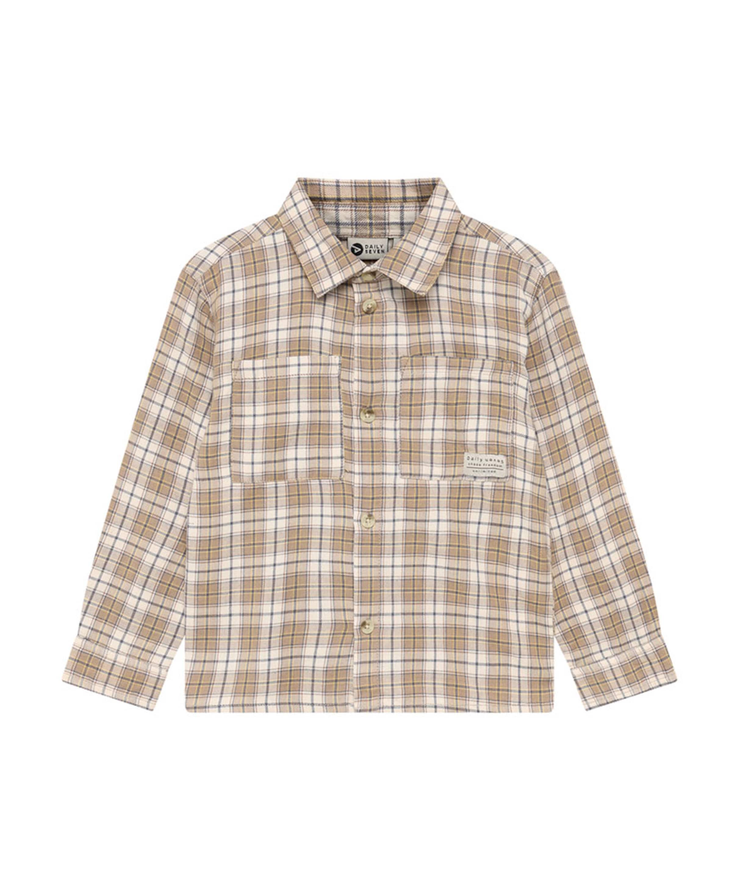 Jongens overhemd lange mouw beige