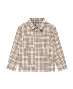 Jongens overhemd lange mouw beige