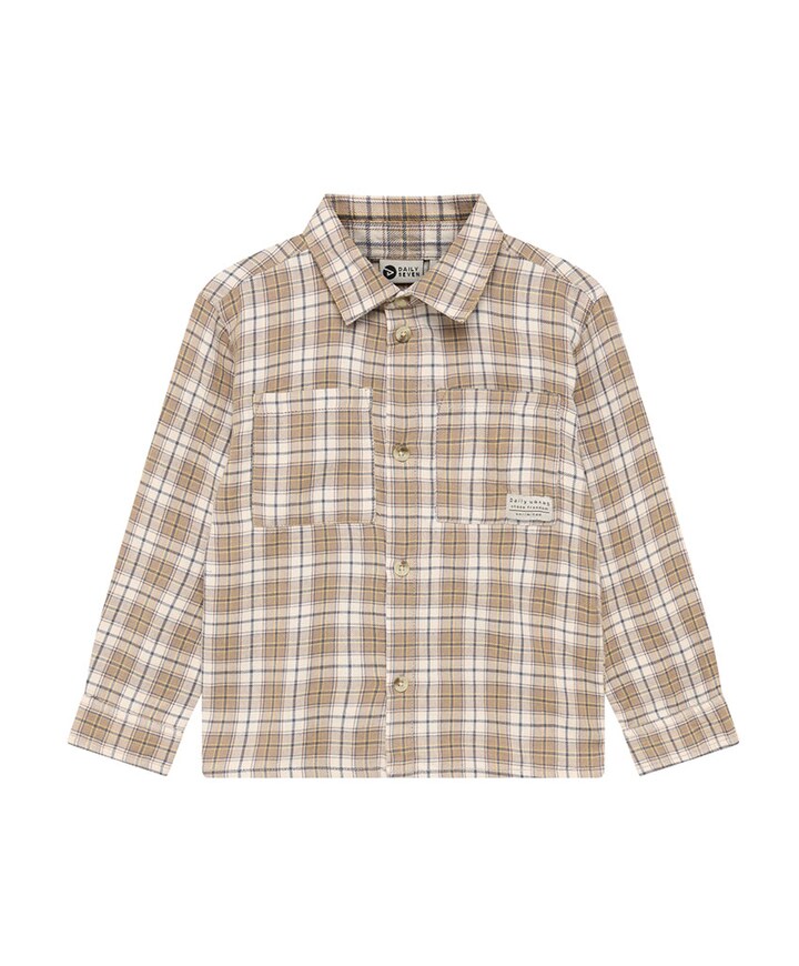 Jongens overhemd lange mouw beige