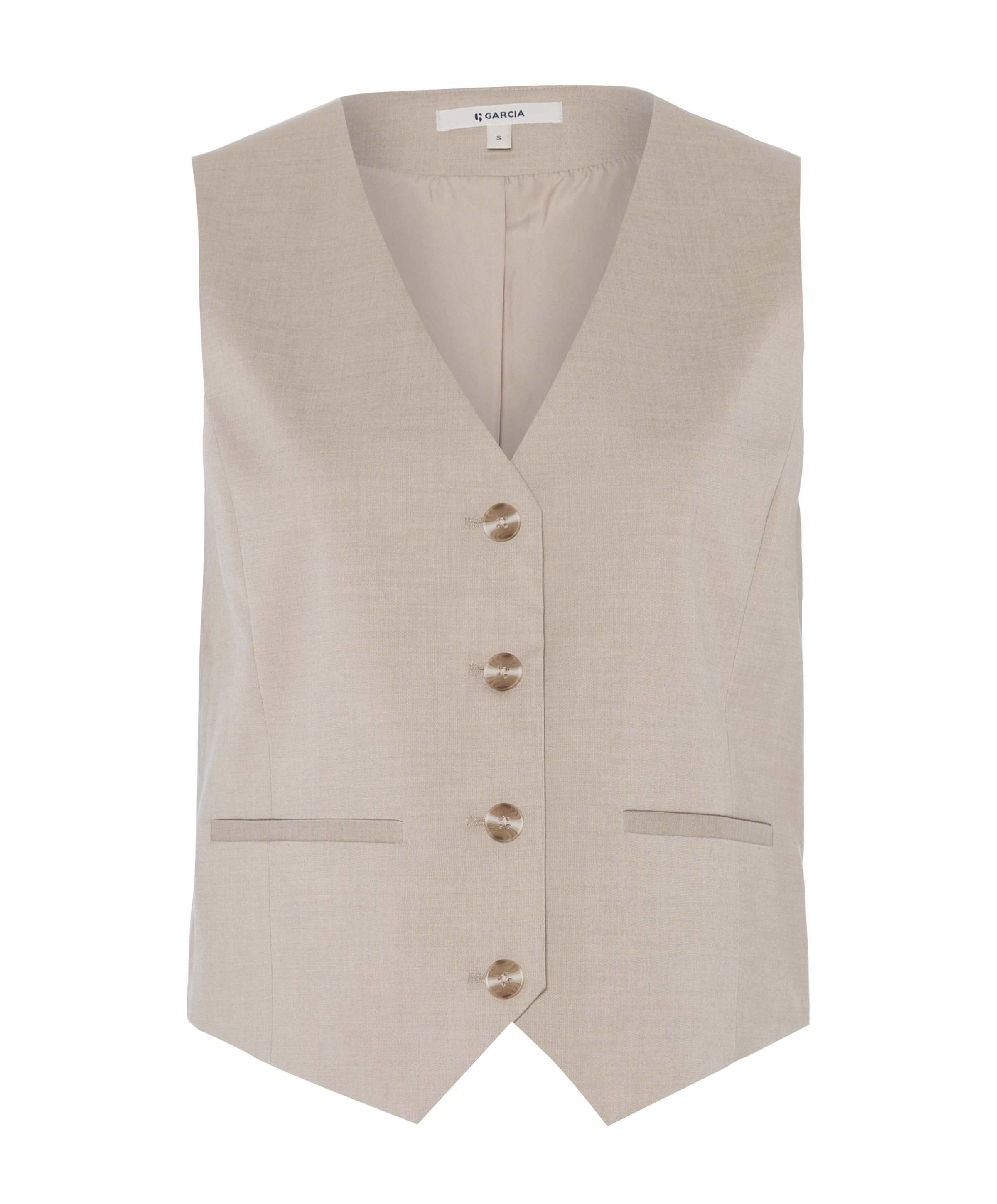 Dames gilet beige