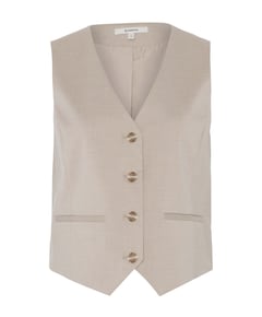 Dames gilet beige