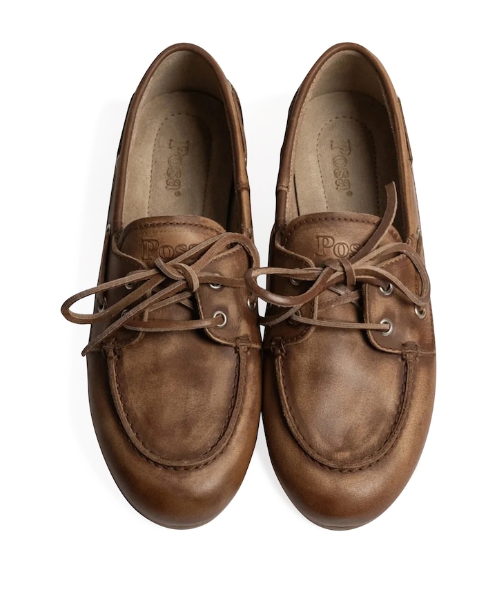 dames mocassins bruin