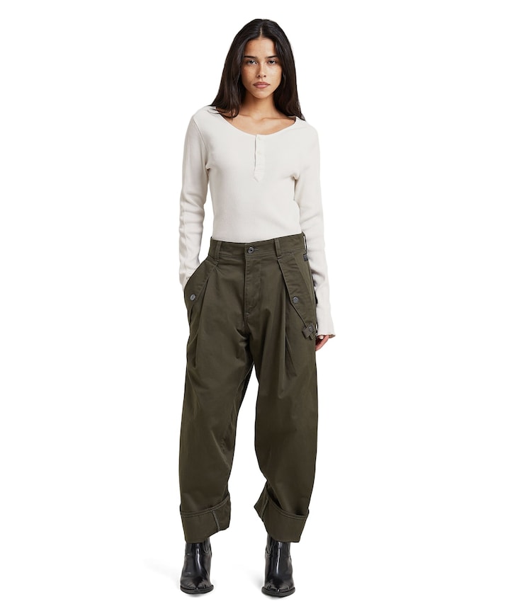 Jett 3D Boyfriend Cargo wmn dames broek groen