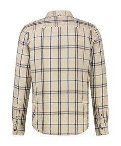 Heren overhemd lange mouw beige