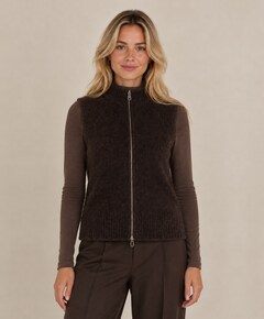 Dames gilet bruin