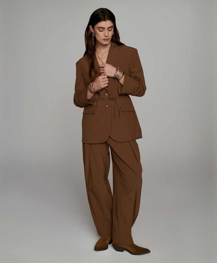 Dames blazer bruin