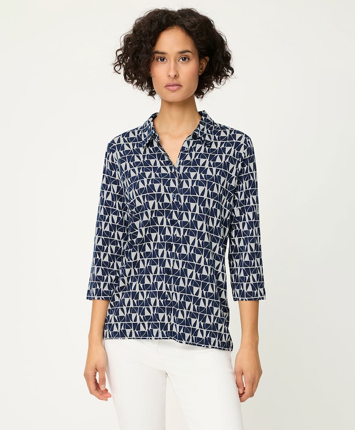 Dames blouse blauw