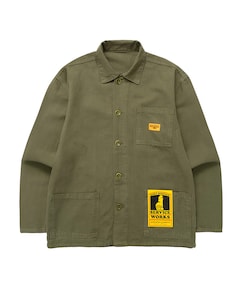 Heren overhemd lange mouw groen