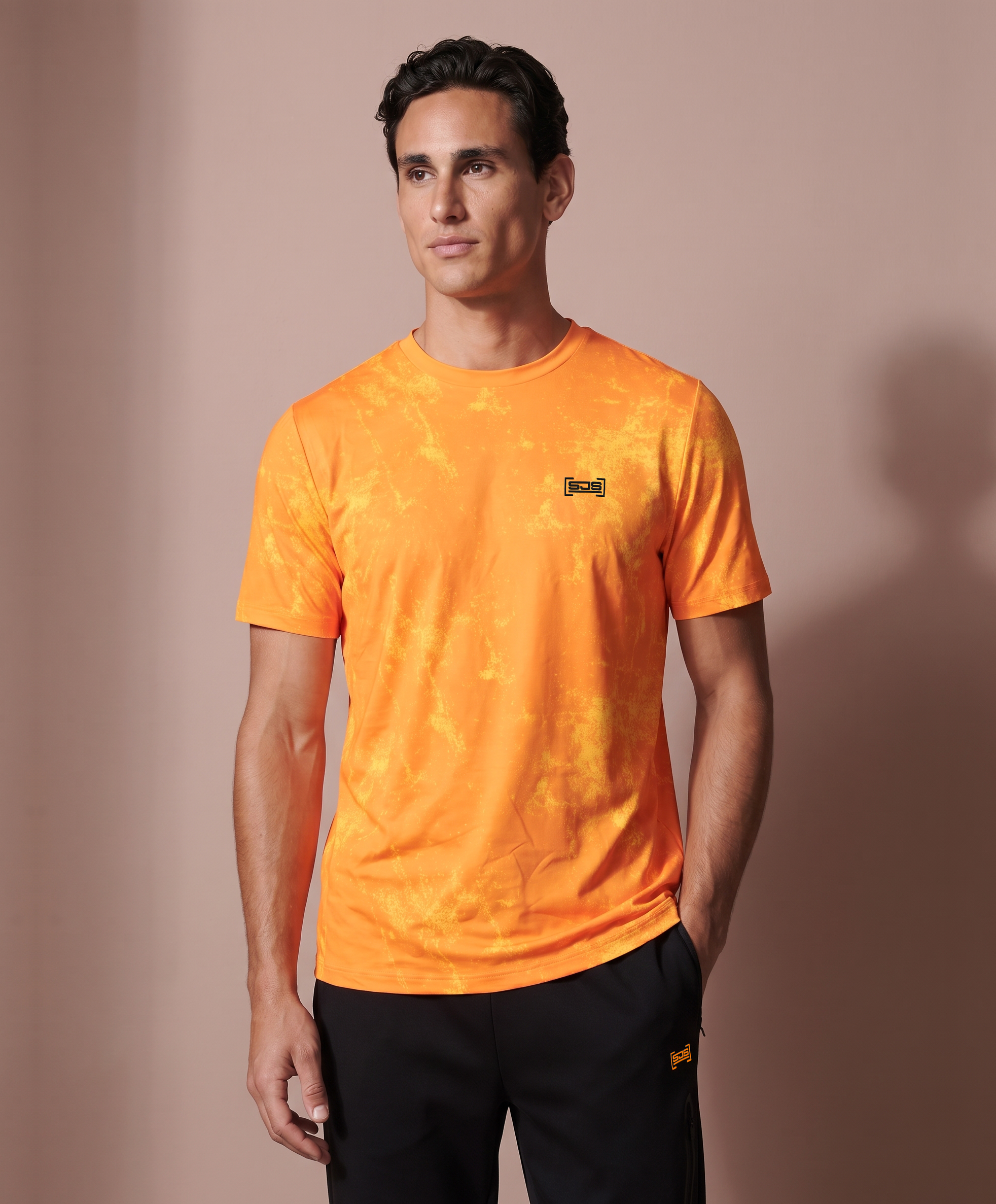 Heren t-shirt oranje