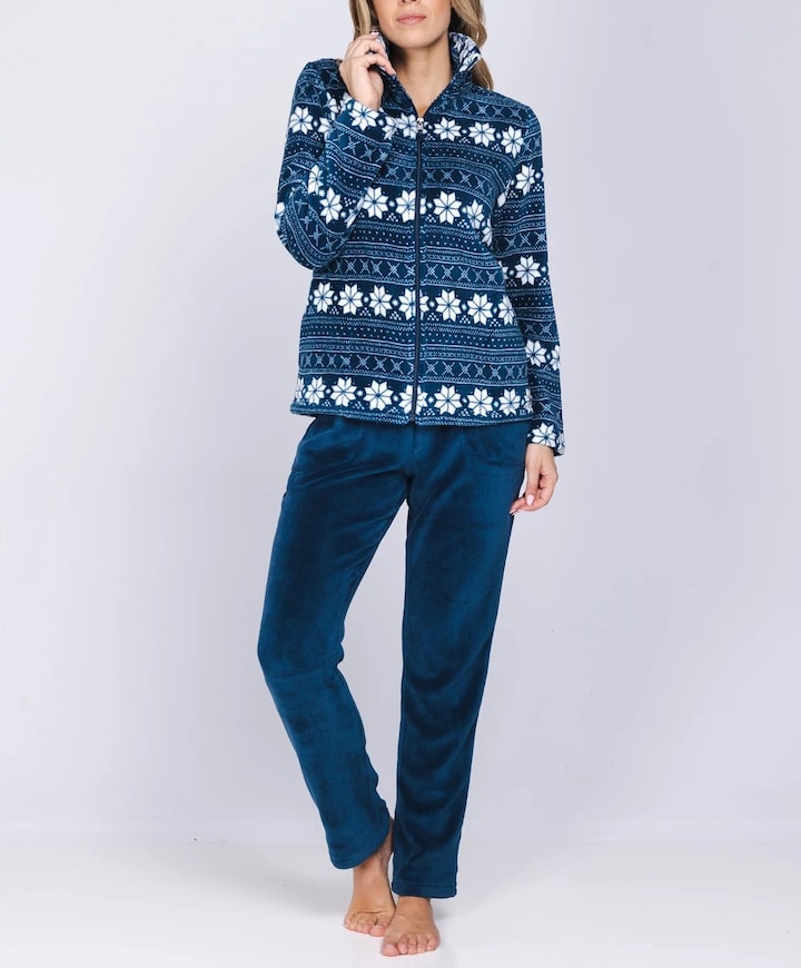 Dames huispak blauw