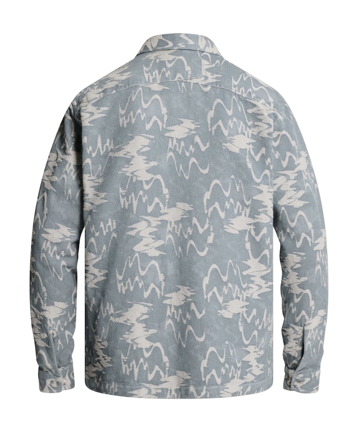 Heren overhemd lange mouw blauw