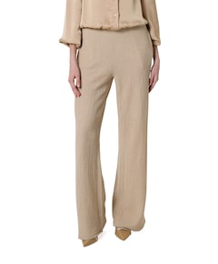 Wide leg zakken dames broek beige
