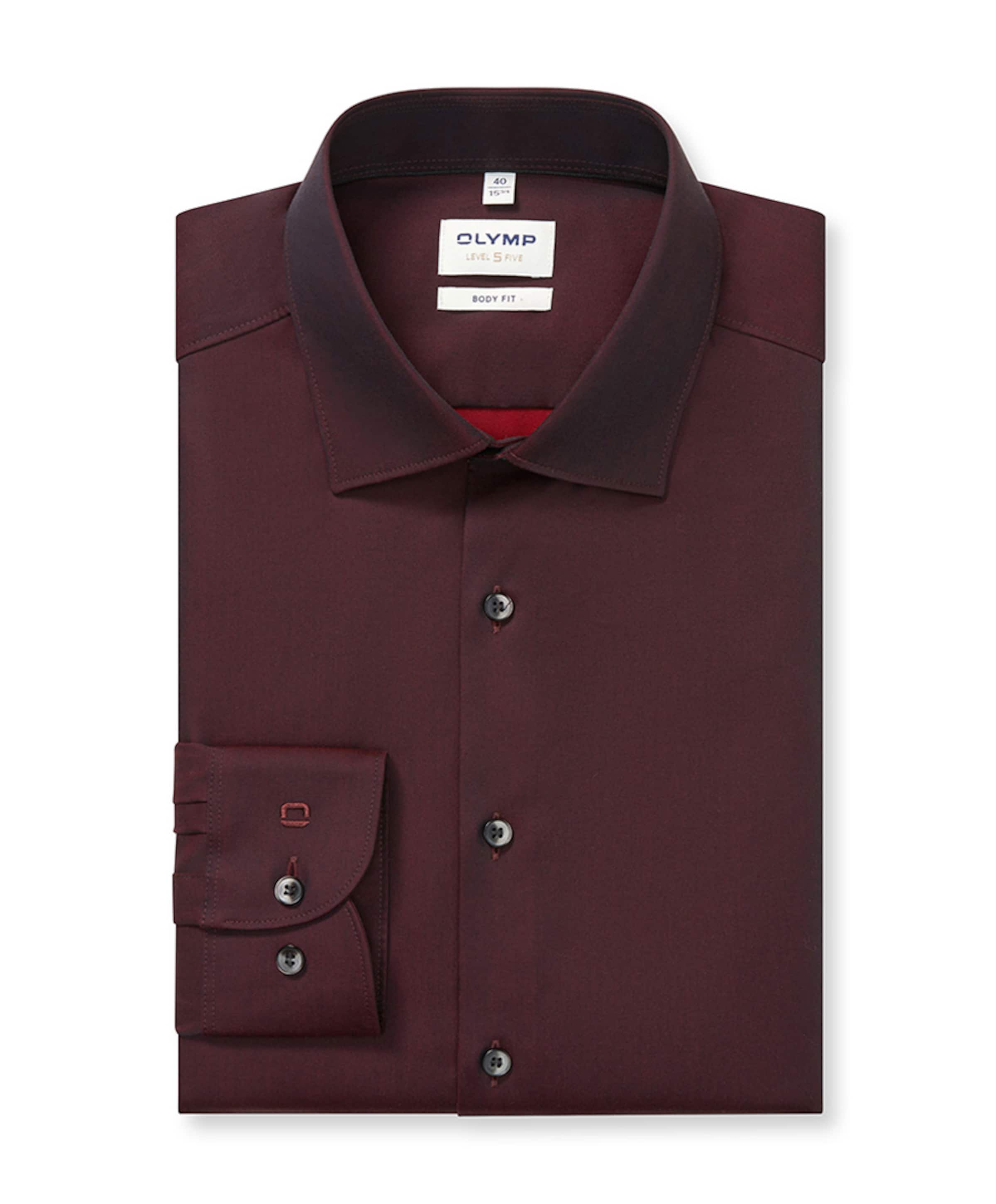 Overhemd lange mouw bordeaux