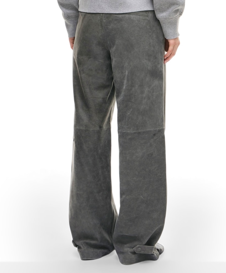 ROUBROOKLYN RW W/F LEATHER TROUSERS dames broek grijs