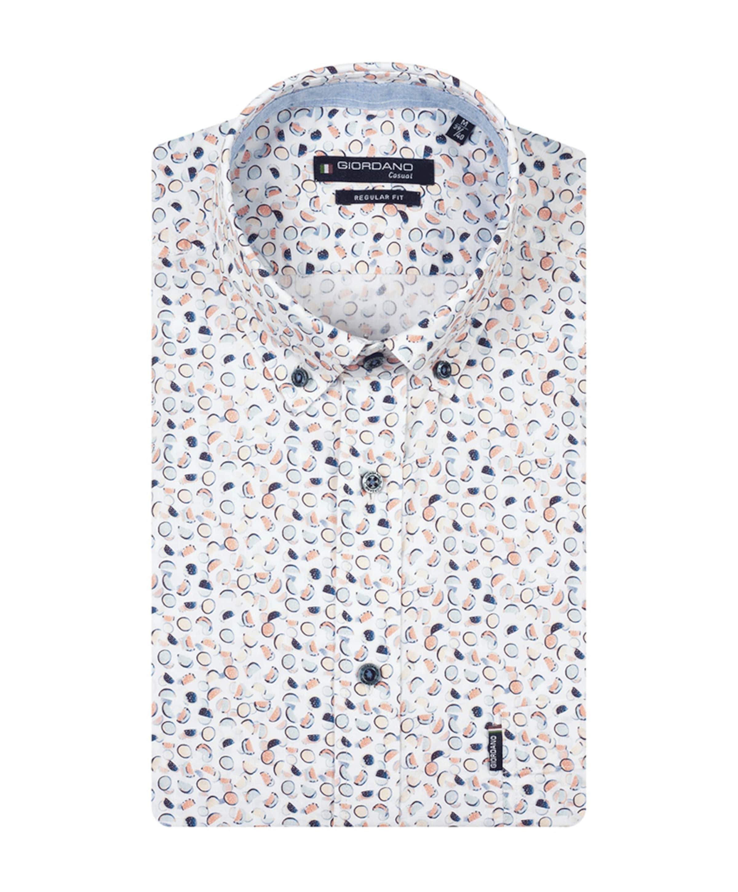 Heren overhemd korte mouw oranje