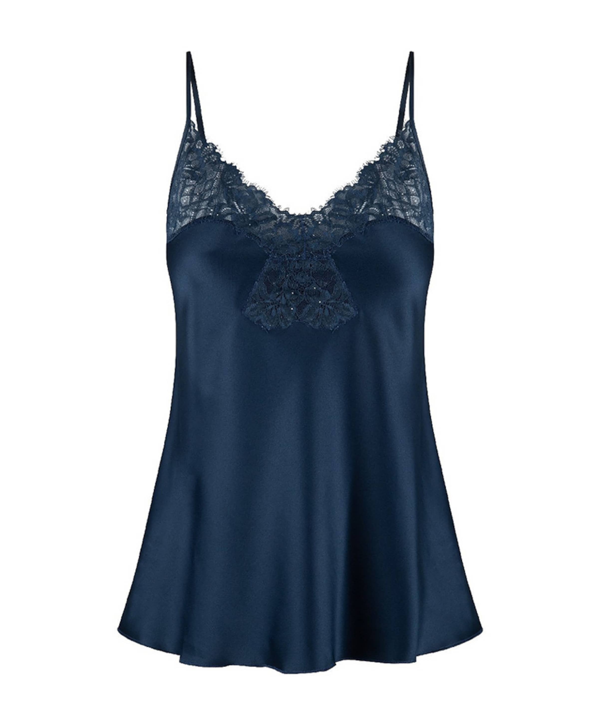 Dames pyjamatop blauw