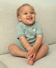 Uniseks shortama wafel groen