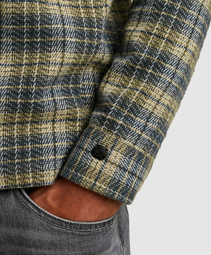 Heren overhemd lange mouw grijs