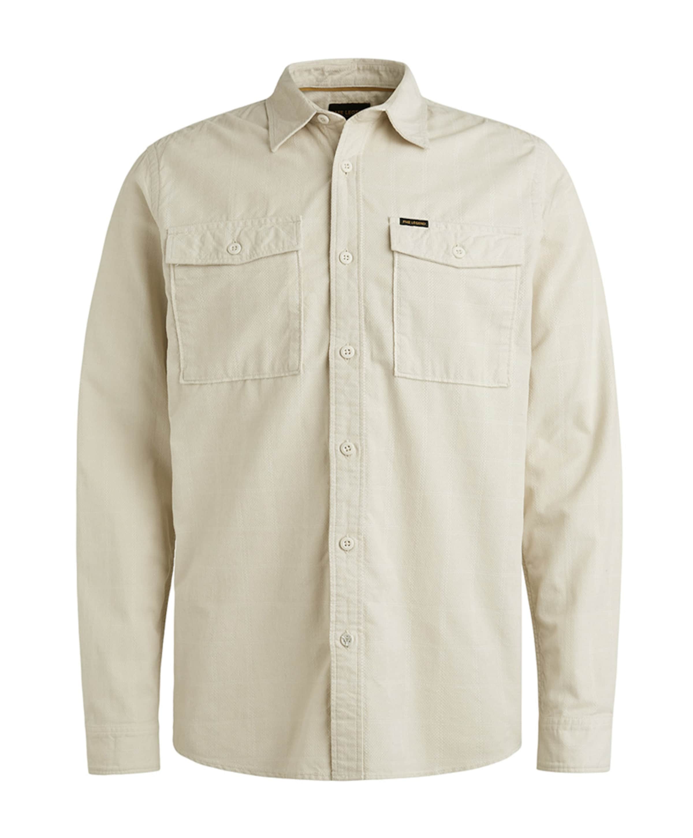 Heren overhemd lange mouw ecru