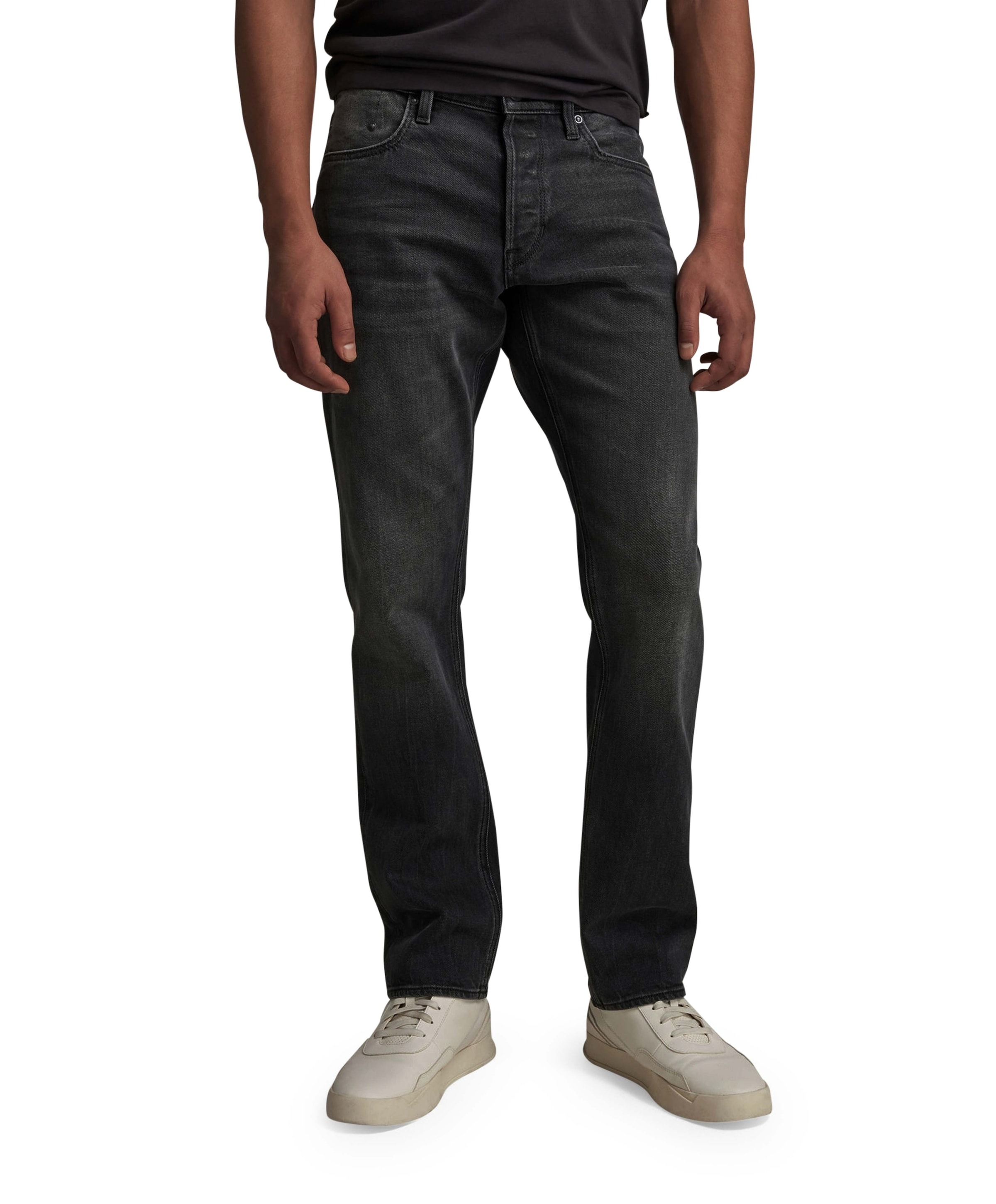 Mosa Straight heren jeans zwart