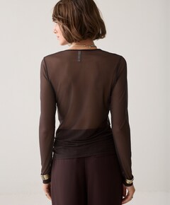 Dames longsleeve bruin