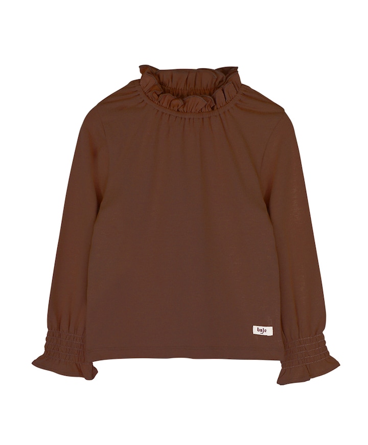 Meisjes longsleeve bruin