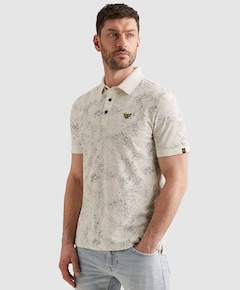 Heren polo ecru