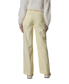 Audrey Wide Leg Pocket dames broek geel