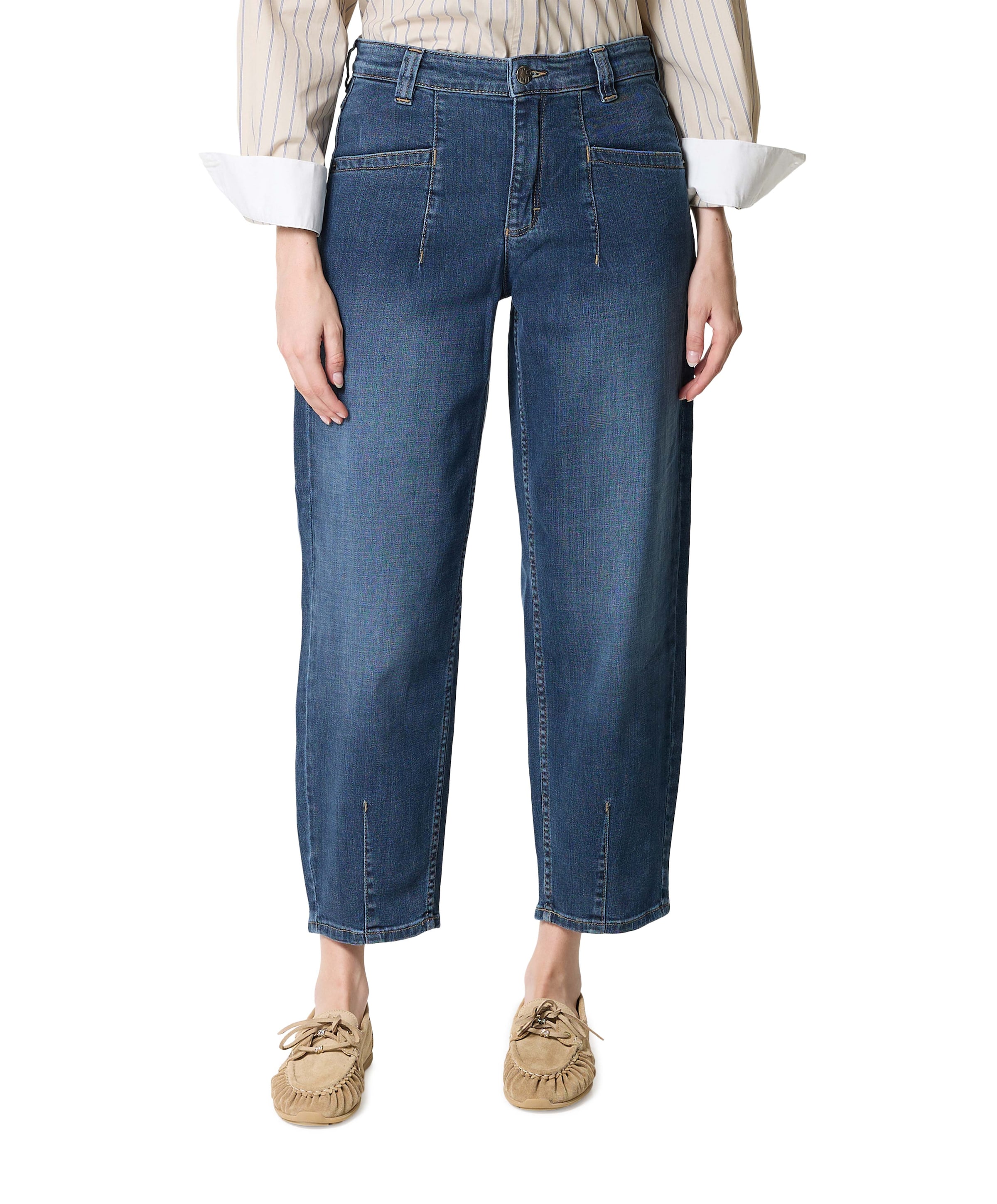 Liv Barrel dames jeans blauw