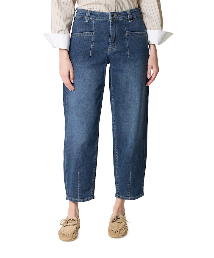 Liv Barrel dames jeans blauw