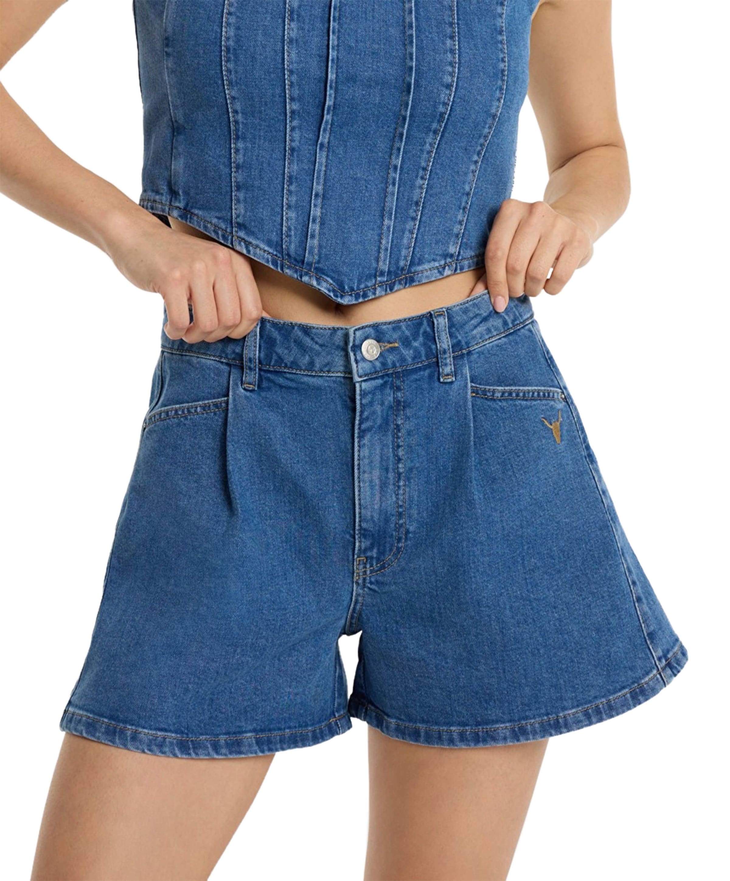 DENIM dames korte broek blauw