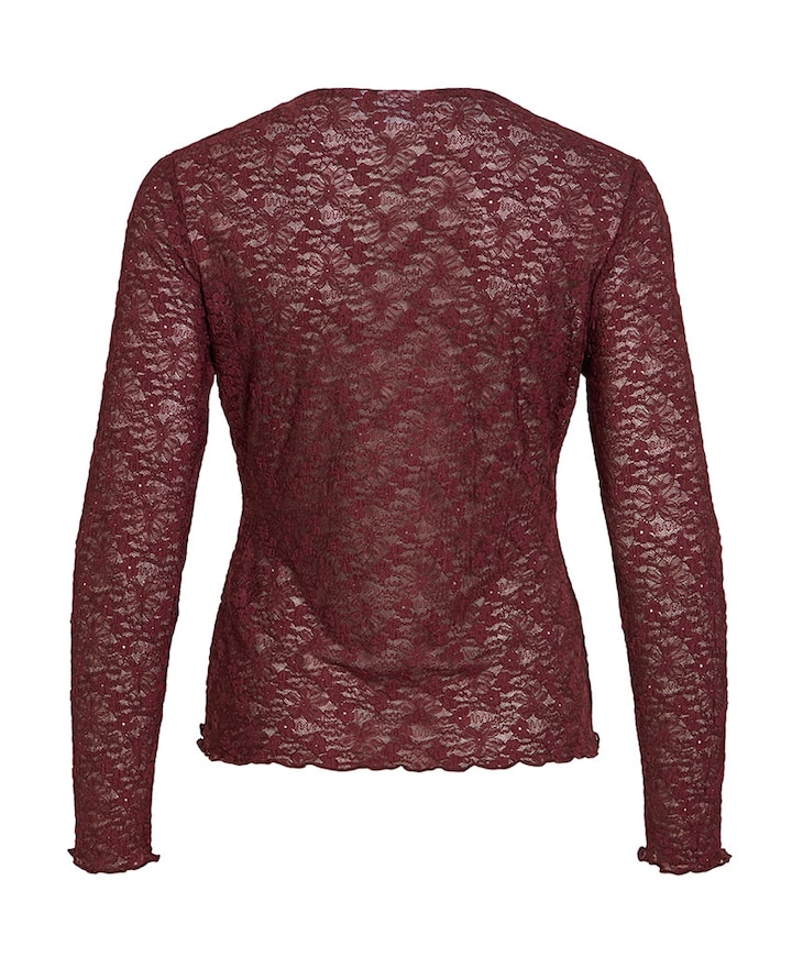 Dames longsleeve bordeaux