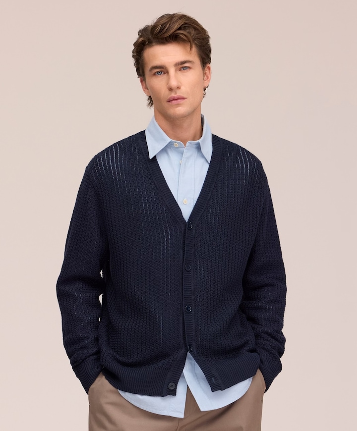 Heren vest blauw