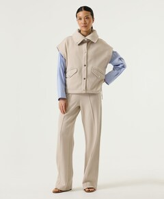 Dames gilet beige