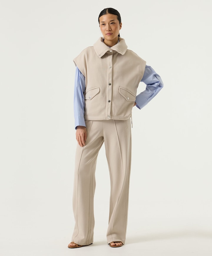 Dames gilet beige