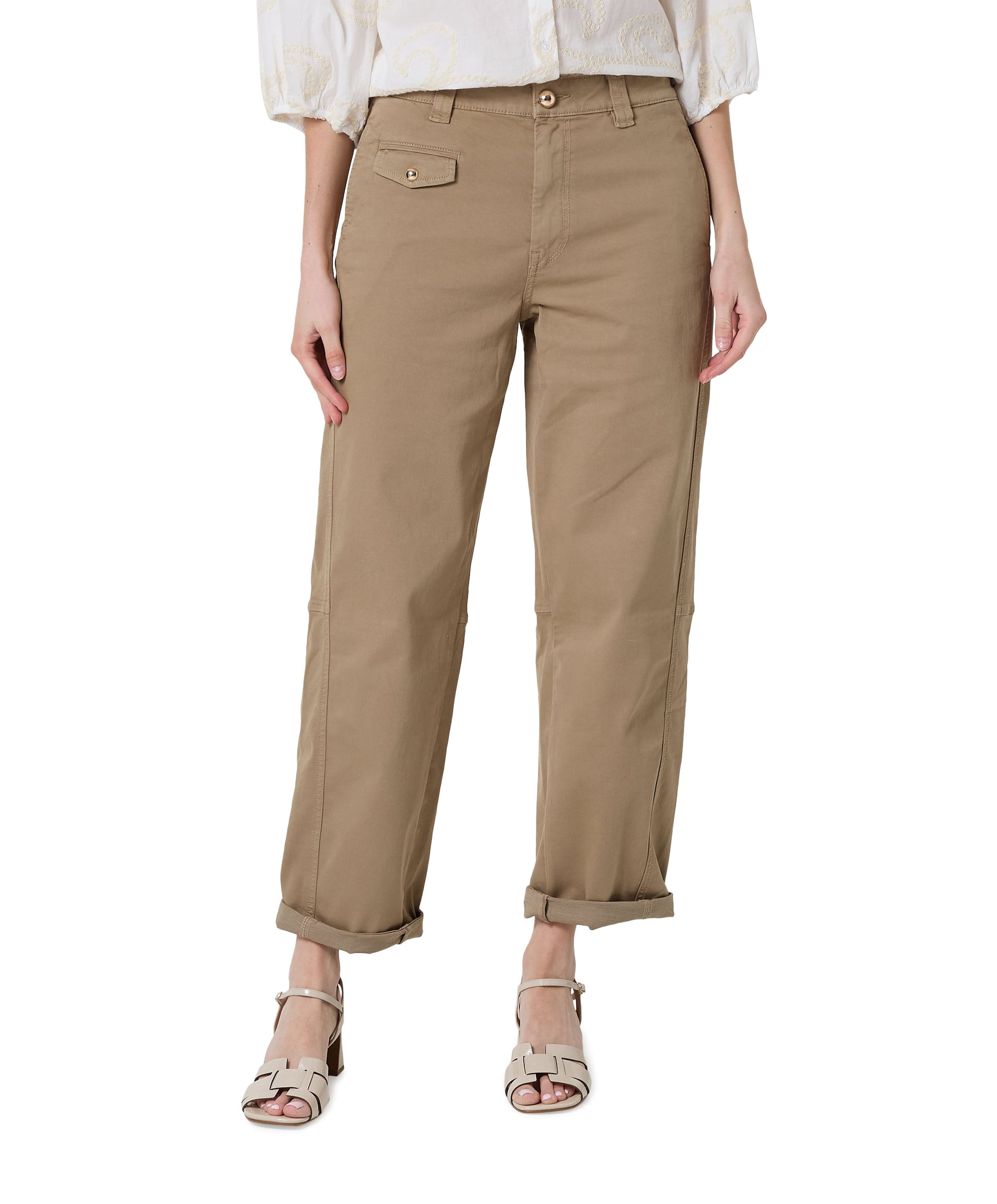 MMAymen Len dames broek beige