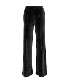 Velour dames broek zwart