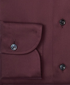 Heren overhemd lange mouw bordeaux