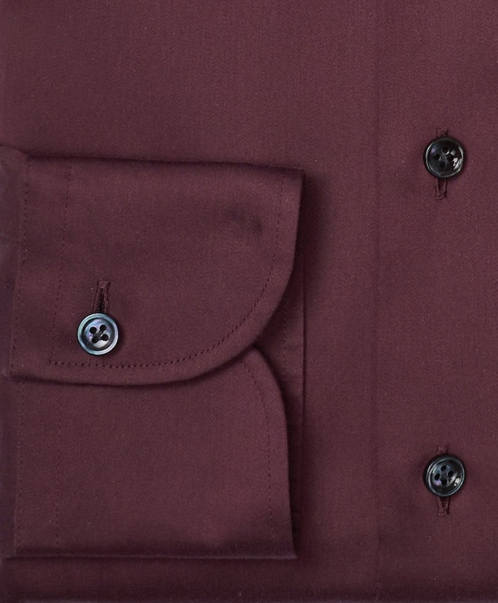 Heren overhemd lange mouw bordeaux
