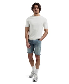 The Miles Slim Fit Short heren korte broek blauw
