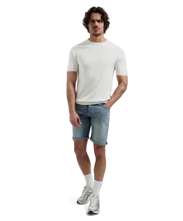 The Miles Slim Fit Short heren korte broek blauw